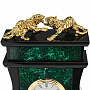 Часы каминные из малахита "Тигры", фотография 3. Интернет-магазин ЛАВКА ПОДАРКОВ