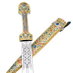 0090153/53-55см Оружие сувенирное КИНЖАЛ "ИРБИС"ножны мет/эмаль