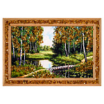 0073709-28*19см ПАННО настенное ПЕЙЗАЖ янтарная крошка (24*15см)