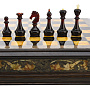 Шахматы из карельской березы с фигурами из янтаря 45х45 см, фотография 3. Интернет-магазин ЛАВКА ПОДАРКОВ