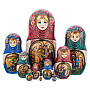 Матрешка "Жар-птица" 10 мест, фотография 1. Интернет-магазин ЛАВКА ПОДАРКОВ