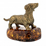 Статуэтка с янтарем "Собака такса", фотография 3. Интернет-магазин ЛАВКА ПОДАРКОВ