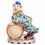 Статуэтка "Клоун с барабаном". Гжель, фотография 1. Интернет-магазин ЛАВКА ПОДАРКОВ