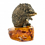 Статуэтка с янтарем "Ежик", фотография 2. Интернет-магазин ЛАВКА ПОДАРКОВ