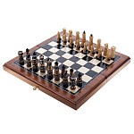 0056992 ШАХМАТЫ "3в1" 40*20*7см  (нат.дерево)