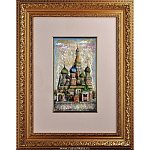 Картина "Москва. Храм Василия Блаженного. Лето" 34 х 42 см