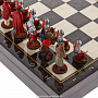 Шахматный ларец с оловянными фигурами "Ледовое побоище" 37х37 см, фотография 3. Интернет-магазин ЛАВКА ПОДАРКОВ