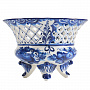 Конфетница "Корзина". Гжель, фотография 1. Интернет-магазин ЛАВКА ПОДАРКОВ