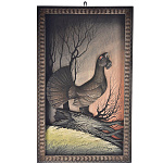 0015958-р Резьба по дереву ПАННО настенное "Рыбаки на привале" 108*60