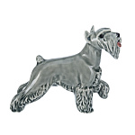 0080414 Сувенир Скульптура "ЦВЕРГШНАУЦЕР" фарфор 14*12см