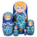 Матрешка "Цветы" 5 мест