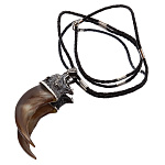 0070332 КУЛОН "МЕДВЕДЬ" коготь медведя,чокер кожа, 1183-42