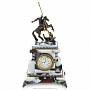 Часы каминные из натурального камня "Георгий Победоносец", фотография 1. Интернет-магазин ЛАВКА ПОДАРКОВ