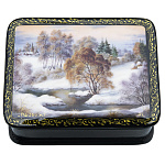 0076926 ШКАТУЛКА "ЗИМНИЙ ПЕЙЗАЖ" 9,5*7,5*3.5 см
