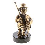 10629 Бронза Статуэтка "Рыбак с рыбой" 