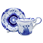 /коб Гжель Чайная пара "Лягушка.Колокольчик"  7*9,5см Авт. Алехин С.С.