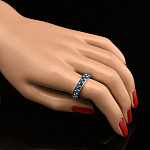 820721/3,81г Серебро 925* КОЛЬЦО вст.кристаллы Сваровски