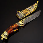 Нож сувенирный дамаск "Лев" Златоуст