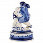 Скульптура "Поединок". Гжель, фотография 1. Интернет-магазин ЛАВКА ПОДАРКОВ