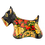 0068171 Хохлома  статуэтка "Скотч-терьер" 15*11см  керамика