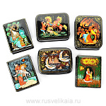 26274/9*6*3см Художественная роспись Шкатулка  "Сказки" в ассортименте 