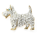  Традиции ФАБЕРЖЕ Брошь "СОБАКА-ТЕРЬЕР" 4*3см 3646