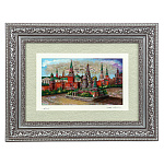 0020815/И/42*34см  Картина "Москва. Храм Василия Блаженного.Лето" в раме ПЕРЛАМУТР