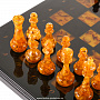 Шахматы с фигурами из янтаря "Африка" 43х43 см, фотография 4. Интернет-магазин ЛАВКА ПОДАРКОВ