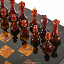 Шахматы с фигурами из янтаря "Африка" 43х43 см, фотография 6. Интернет-магазин ЛАВКА ПОДАРКОВ