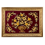 Картина янтарная "Цветы" 60х90 см