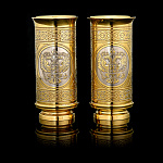 0063000 Златоуст СТОПКА-ГИЛЬЗА "Герб" 2 шт 3,4*6,7см  