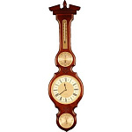 /М-97 МЕТЕОСТАНЦИЯ настенная "Часы" 80*21см М-97 РВ Нат.дерево