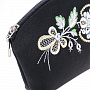 Косметичка "Заря". Черная с вышивкой, фотография 3. Интернет-магазин ЛАВКА ПОДАРКОВ
