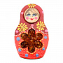 Магнит с янтарной вставкой "Матрешка", фотография 4. Интернет-магазин ЛАВКА ПОДАРКОВ