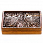 0051030/Домино D6 в резной дубовой шкатулке "Сирин и Алконост. Песнь радости и печали" RTD-302.M, фотография 2. Интернет-магазин ЛАВКА ПОДАРКОВ