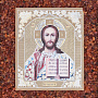 Настенная янтарная икона "Господь Вседержитель" 19х22 см, фотография 3. Интернет-магазин ЛАВКА ПОДАРКОВ
