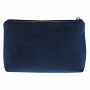 Косметичка бархатная "Каменный цветок". Темно-синяя, фотография 3. Интернет-магазин ЛАВКА ПОДАРКОВ