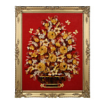 Панно янтарное "Цветы" 84х105 см