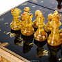 Шахматы с фигурами из янтаря "Классические" 32х32 см, фотография 3. Интернет-магазин ЛАВКА ПОДАРКОВ