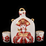 0032822/81.10361.00.1 ЛФЗ ШТОФ для ВИНА 3 предм. Славянский "Девица" ТН1