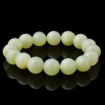 0058913 БРАСЛЕТ НЕФРИТОВЫЙ ШАРЫ Нефрит белый 12мм