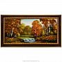 Картина янтарная "Пейзаж" 60х29 см, фотография 1. Интернет-магазин ЛАВКА ПОДАРКОВ