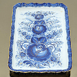 /№4-зол Гжель Лоток №4 в золоте Авт. Алехин С.С.