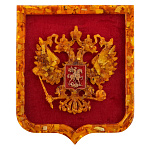 0046830 Янтарь Панно "Герб РФ на щите" 