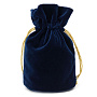 Сумка-мешочек "Романс". Темно-синяя с вышивкой, фотография 3. Интернет-магазин ЛАВКА ПОДАРКОВ