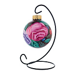 Елочный шар с ручной росписью "Жостово. Цветы"