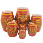 0021121 Хохлома Набор Бочонков 7 пр. (в/кат) 61130000007