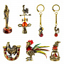 Сувенир Брелок "Петруша" Латунь (вставка янтарь), фотография 1. Интернет-магазин ЛАВКА ПОДАРКОВ