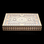 0055057 ШКАТУЛКА 60*40*9см "Готика" большая с резьбой, тонированная 