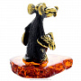 Статуэтка с янтарем "Мышь запасливый" (коньячный), фотография 3. Интернет-магазин ЛАВКА ПОДАРКОВ